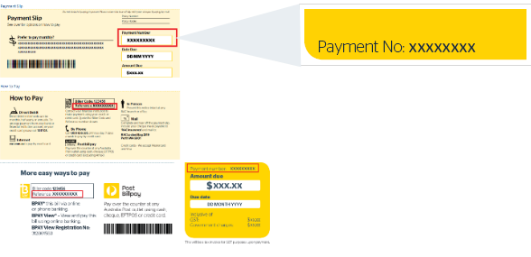 RAC - Payment slip example
